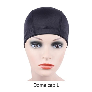 Buy dome-cap-l 12pcs Glueless Hair Net Wig Liner Cheap Wig Caps for Making Wigs Spandex Net Elastic Dome Wig Cap