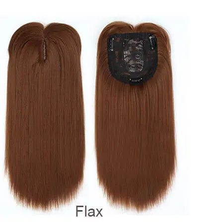 14inch Straight Synthetic Blonde Hair With Bangs for Women Clip-In One-Piece Hair Extension High Temperature Fiber