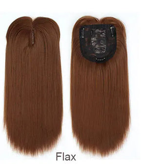 Buy flax 14inch Straight Synthetic Blonde Hair With Bangs for Women Clip-In One-Piece Hair Extension High Temperature Fiber