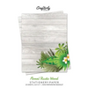 Floral Rustic Wood Stationery Paper: Cute Letter Writing Paper for Home, Office, 25 Sheets (Border Paper Design) - Paperback