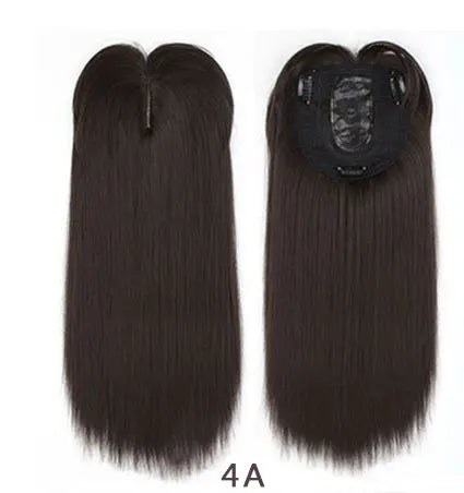 14inch Straight Synthetic Blonde Hair With Bangs for Women Clip-In One-Piece Hair Extension High Temperature Fiber