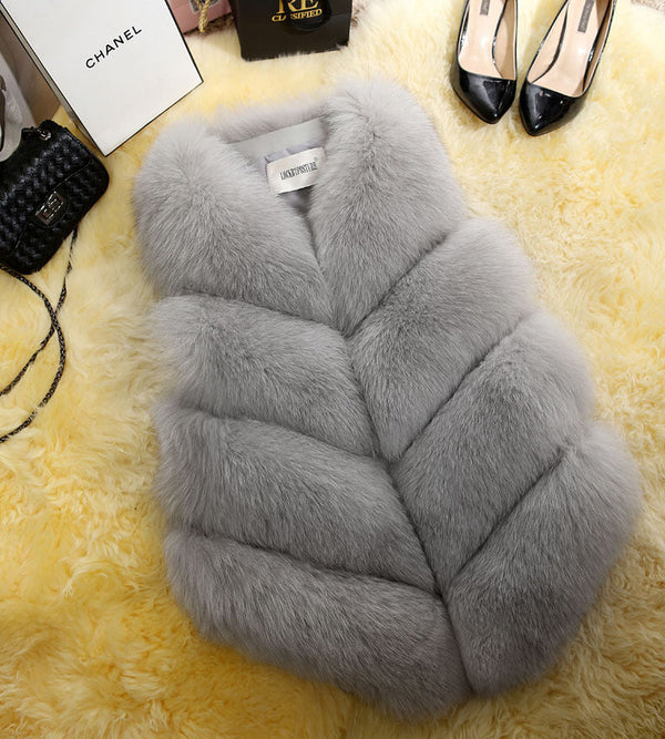 Faux Fur Sleeveless Vest