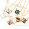 Cushion Glitter Necklace