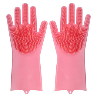 Buy pink Dishwashing Cleaning Gloves