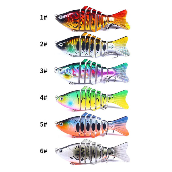 10cm 15.6g Sinking Wobblers 7 Segments Pesca Fishing Lures Multi Jointed Swimbait Hard Bait Fishing Tackle Bass Isca Crankbait