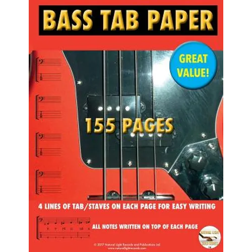 Bass TAB Paper: Best TAB Easy Write - Paperback