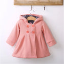 0-36m Baby Girls Coats Autumn Winter Kid Girls Clothes Warm Button Hoodies Coat Kids Girls Jacket Outwear