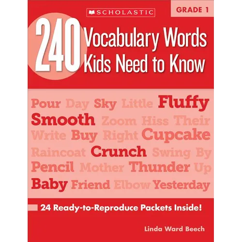 240 Vocabulary Words Kids Need to Know: Grade 1 - Paperback
