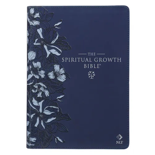 Nlt, the Spiritual Growth Bible (Faux Leather, Navy) - Imitation Leather