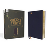 Nasb, the Grace and Truth Study Bible (Trustworthy and Practical Insights), Leathersoft, Navy, Red Letter, 1995 Text, Comfort Print - Imitation Leather
