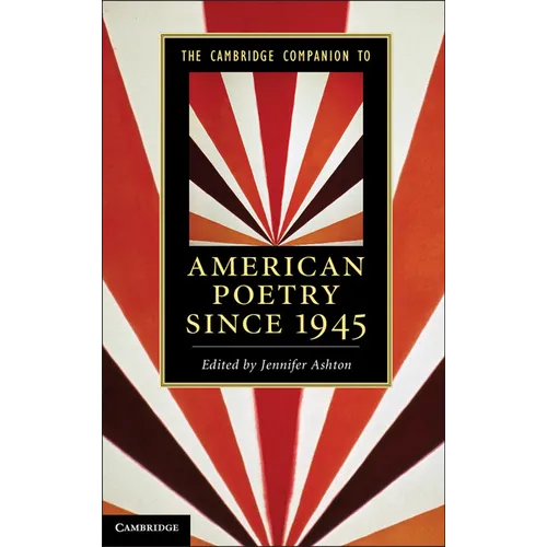 The Cambridge Companion to American Poetry since 1945 - Paperback