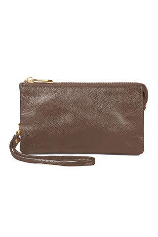 Buy dark-gold 005 - Leather Wallet With Detachable Wristlet