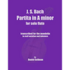 J.S. Bach Partita in A minor for Solo Flute: transcribed for the mandolin in staff notation and tablature - Paperback