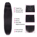 120G 8Pcs/Sets Clip in Hair Extensions Human Hair 10 to 26 Inch Brazilian Remy Straight Hair Natural Black 4 613 Color for Women