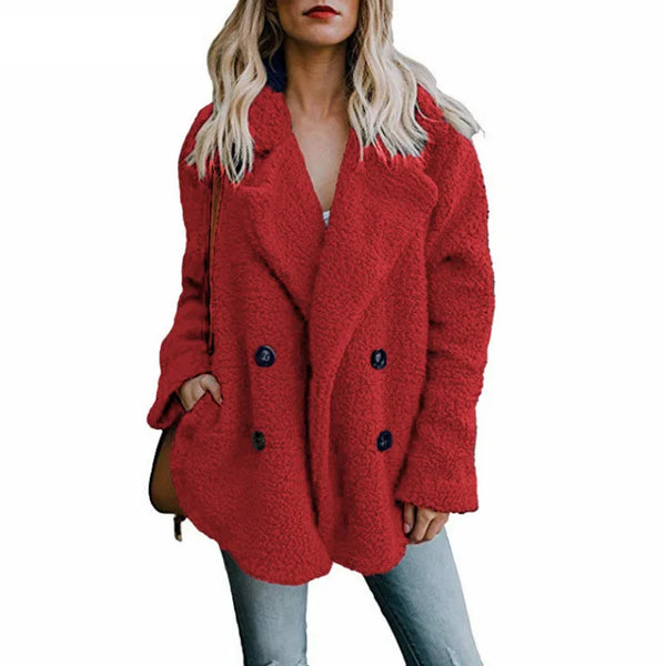 Teddy Coat Women Faux Fur Coats Long Sleeve Fluffy Fur Jackets Winter Warm Female Jacket Oversized Women Casual Winter Coat 2021