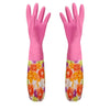 Rubber Velvet Long Gloves Household