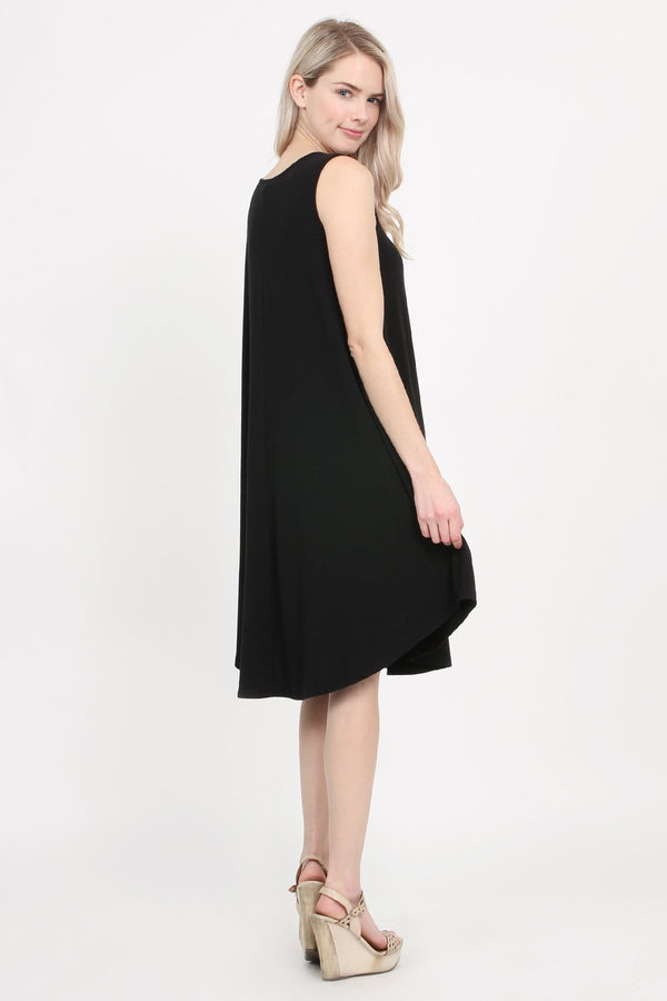 Sleeveless Pocket Swing Dress