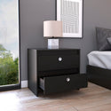 Nightstand Dreams, Two Drawers - Black