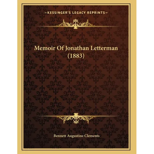 Memoir Of Jonathan Letterman (1883) - Paperback