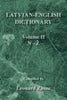 Latvian-English Dictionary: Volume Ii N-Z - Paperback