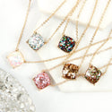 16355 - Cushion Glitter Necklace