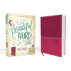 NIV, Beautiful Word Bible, Large Print, Imitation Leather, Pink: 500 Full-Color Illustrated Verses - Imitation Leather
