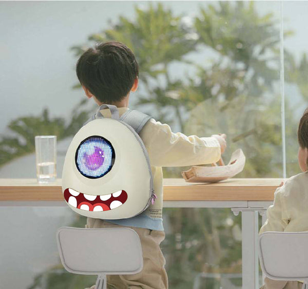Crelander Kids School Bag With Led Screen Waterproof LED Kids Backpack