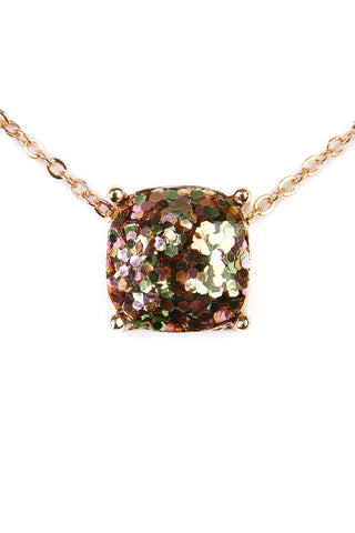 Buy violet 16355 - Cushion Glitter Necklace