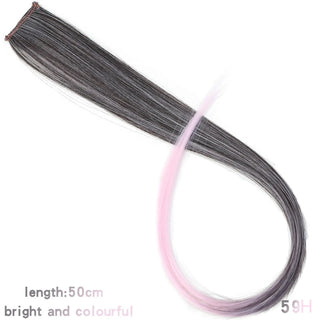 Buy 59h Synthetic Rainbow Highlighted Hair