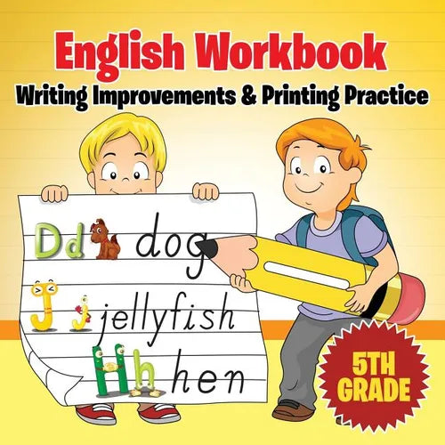 5th Grade English Workbook: Writing Improvements & Printing Practice - Paperback