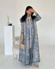 Floral Print Muslim Trench Coat - Modest Commuter Jacket Cape Robe(MOA212)