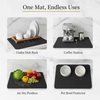 Black Dish Drying Mat — Super Absorbent, Non-Slip | Strabella
