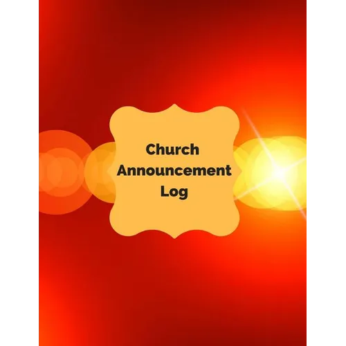 Church Announcement Log - Paperback
