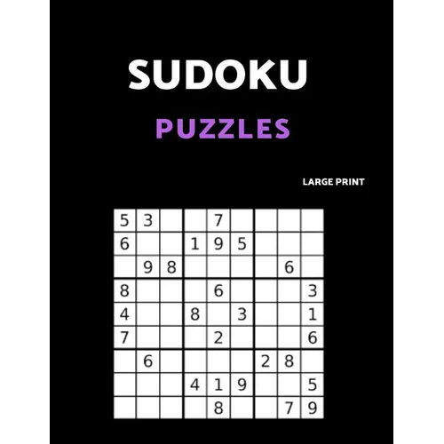Sudoku Puzzles Large Print: 80 Easy Sudoku Puzzle Book. One puzzle per page with room to work. - Paperback
