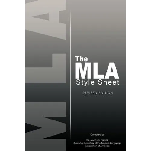 The MLA Style Sheet: Revised Edition - Paperback