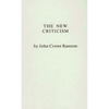 The New Criticism - Hardcover