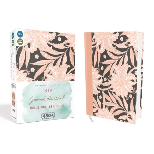 NIV, Journal the Word Bible for Teen Girls, Hardcover, Pink Floral: Includes Hundreds of Journaling Prompts! - Hardcover