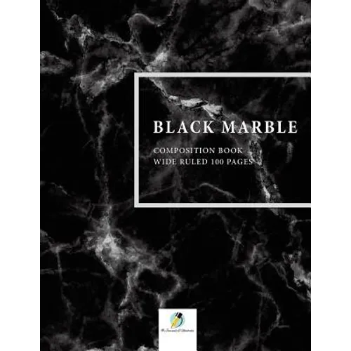 Black Marble Composition Book Wide Ruled 100 Pages - Paperback