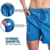 Men’s Premium Compression-Lined Hybrid Shorts – Pixel Break - Rosetide