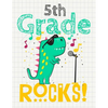 5th Grade Rocks!: Funny Back To School notebook, Gift For Girls and Boys,109 College Ruled Line Paper, Cute School Notebook, School Composition Notebo - Paperback