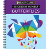 Brain Games - Sticker by Number: Butterflies (14 Images to Sticker) - Spiral