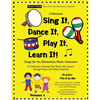 Sing It, Dance It, Play It, Learn It!: Songs for the Elementary Music Classroom - Paperback