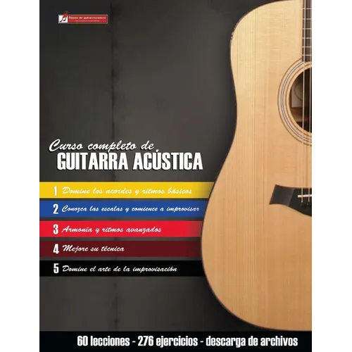 Curso completo de guitarra acústica: Método moderno de técnica y teoría aplicada - Paperback