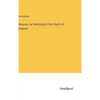 Reasons for Returning to the Church of England - Hardcover