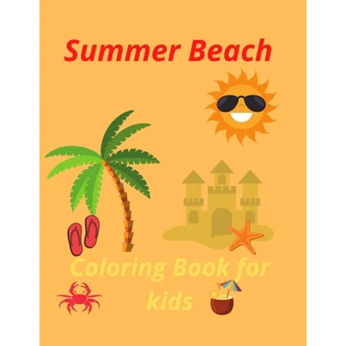 Summer Beach Coloring Book for kids - Paperback