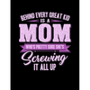 Behind Every Great Kids Is A Mom: Funny Quotes and Pun Themed College Ruled Composition Notebook - Paperback