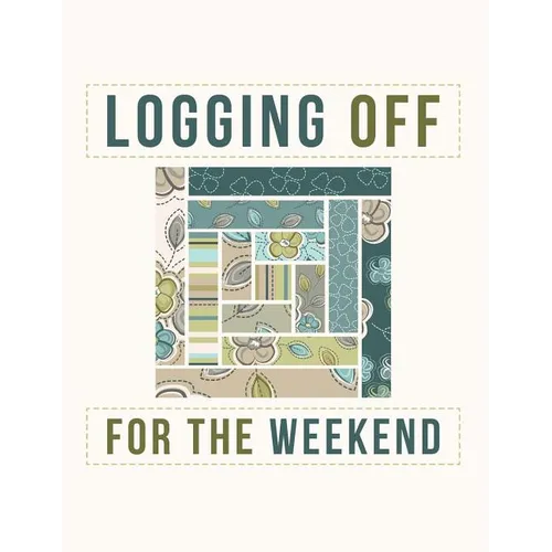 Logging Off For The Weekend: Log Cabin Quilt Block Notebook - Paperback