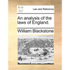 An Analysis of the Laws of England. - Paperback
