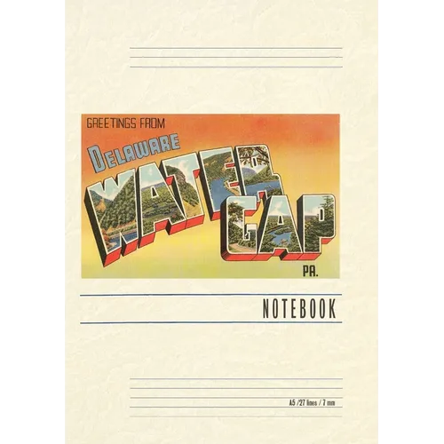 Vintage Lined Notebook Greetings from Delaware, Water Gap, Pennsylvania - Paperback