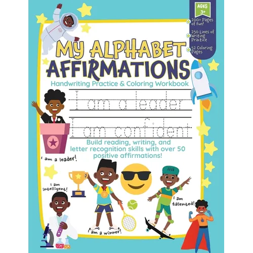 My Alphabet Affirmations Coloring and Handwriting Workbook for Black Boys - Paperback